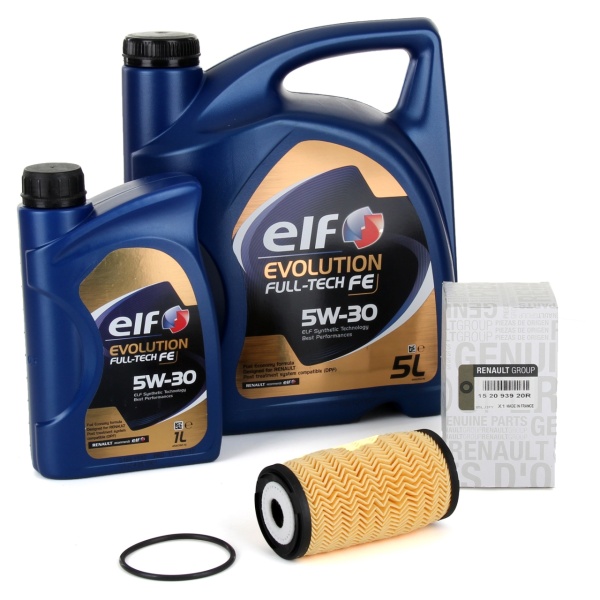 Pachet Revizie Ulei Motor Elf Evolution Full Tech FE 5W-30 5L + 1L + Filtru Ulei Oe Renault Trafic 2 2006→ 152093920R